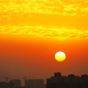 实拍日落全过程