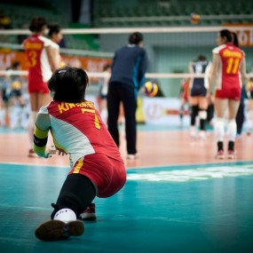 女排队员在场上的魅力