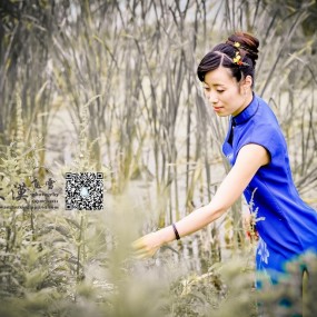 蓝韵之美-旗袍