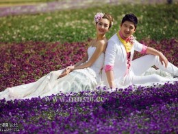 天人长安，创意自然，打造时尚自然柔美的室外婚纱风格！