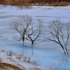 蛤蟆坝水库光影